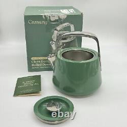 Caraway 2 Quart Whistling Tea Kettle Durable Stainless Steel Tea Pot Sage