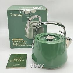 Caraway 2 Quart Whistling Tea Kettle Durable Stainless Steel Tea Pot Sage