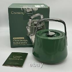 Caraway 2 Quart Whistling Tea Kettle Durable Stainless Steel Tea Pot Sage