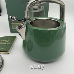 Caraway 2 Quart Whistling Tea Kettle Durable Stainless Steel Tea Pot Sage