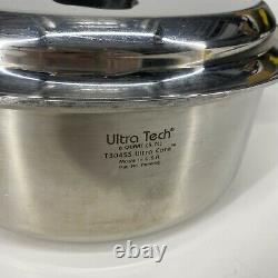 Carico Ultra Tech Six 6 Quart T304SS Ultra Core Saucepan Pot Lid No Steamer
