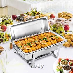 Chafing Dish 8 Quart Stainless Steel Rectangular Chafer Full Size Buffet