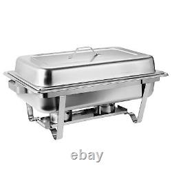 Chafing Dish 8 Quart Stainless Steel Rectangular Chafer Full Size Buffet 4 Packs