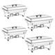 Chafing Dish Buffet Set 4 Packs, 8 Quart Stainless Steel Foldable Rectangular