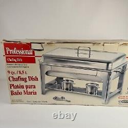 Chafing Dish Premium 18/10 Tramontina 9 Quart Stainless Steel Complete Acero