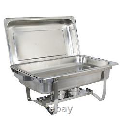 Chafing Dish Tray Buffet Catering Chafers 2 Pack 8 Quart&5 Quart Stainless Steel