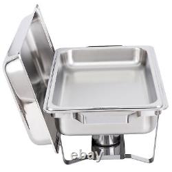 Chafing Dish Tray Buffet Catering Chafers 8 Pack 8 Quart&5 Quart Stainless Steel