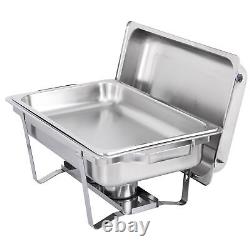 Chafing Dish Tray Buffet Catering Chafers 8 Pack 8 Quart&5 Quart Stainless Steel