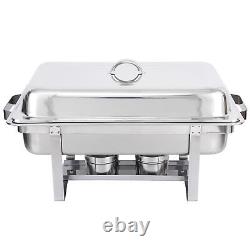 Chafing Dish Tray Buffet Catering Chafers 8 Pack 8 Quart&5 Quart Stainless Steel