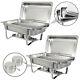 Chafing Dish (set Of 2) Of 8 Quart Stainless Steel Tray Buffet Catering Warming