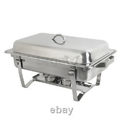 Chafing Dish (set of 2) of 8 Quart Stainless Steel Tray Buffet Catering warming