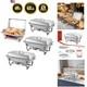 Chafing Dishes For Buffet, 4 Pack 9 Quart Stainless Steel Buffet Set Foldin