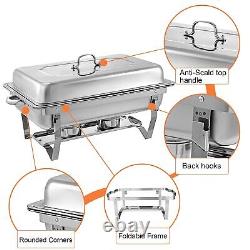 Chafing Dishes for Buffet 4 Pack 9 Quart Stainless Steel Chafer Buffet Server