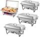 Chafing Dishes For Buffet 4 Pack 9 Quart Stainless Steel Chafer Buffet Servers