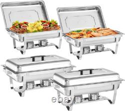 Chafing Dishes for Buffet 4 Pack, 9 Quart Stainless Steel Chafing Dish Buffet Se