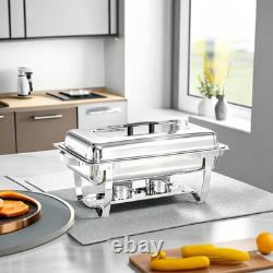 Chafing Dishes for Buffet 4 Pack, 9 Quart Stainless Steel Chafing Dish Buffet Se