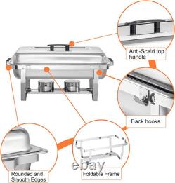 Chafing Dishes for Buffet 4 Pack, 9 Quart Stainless Steel Chafing Dish Buffet Se