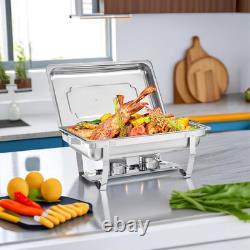 Chafing Dishes for Buffet 4 Pack, 9 Quart Stainless Steel Chafing Dish Buffet Se