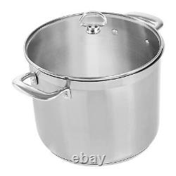 Chantal Induction 21 12 Quart Brushed Stainless Steel Stockpot with Fry Pan