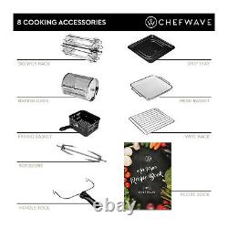 ChefWave 12.6 Quart Air Fryer Oven with Dehydrator and Rotisserie