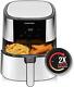 Chefman Turbofry Stainless Steel Air Fryer With Basket Divider, 8-quart