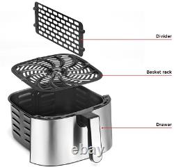 Chefman Turbofry Stainless Steel Air Fryer with Basket Divider, 8-Quart
