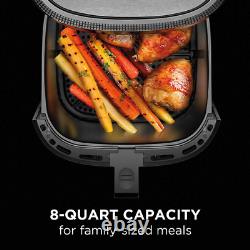 Chefman Turbofry Stainless Steel Air Fryer with Basket Divider, 8-Quart