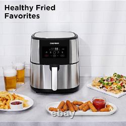 Chefman Turbofry Stainless Steel Air Fryer with Basket Divider, 8-Quart