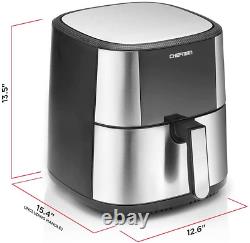 Chefman Turbofry Stainless Steel Air Fryer with Basket Divider, 8-Quart