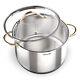 Ciwete 8 Quart Stock Pot 3 Ply Stainless Steel Stock Pot Soup Pot Cooking Pot
