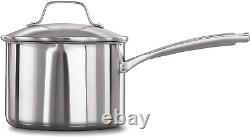 Classic 3.5 Quart Saucepan with Lid, Stainless Steel, Dishwasher Safe Saucepan