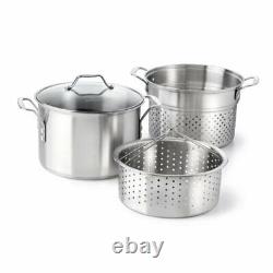 Classic 8 quart Stock Pot with Steamer and 8 QT Stainless Steel Multi Pot