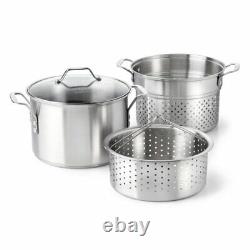 Classic 8 quart Stock Pot with Steamer and 8 QT Stainless Steel Multi Pot