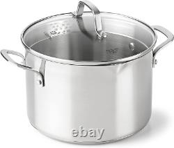 Classic Stainless Steel Cookware, Stock Pot, 6-quart