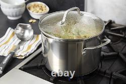 Classic Stainless Steel Cookware, Stock Pot, 6-quart