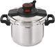 Clipso Pressure Cooker, 8 Quart Stainless Steel Cooking Pot, Silver