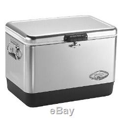 Coleman 54 Quart Steel Belted Cooler Stainless Steel 6155B707