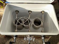 Coleman jockey Box model 6150 triple Coil tap stainless steel 54 Quart Cooler