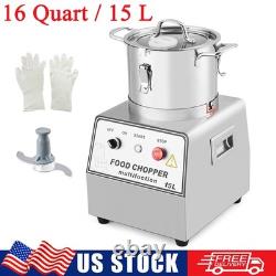 Commercial Food Processor 16 Quart Stainless Steel Electric Chopper Meat Grinder