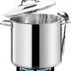 Commercial Grade Large Stock Pot 24 Quart With Lid Nickel Free Stainless Steel