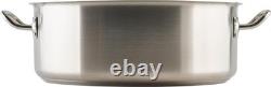 Commercial-Grade Polished Stainless Steel Brazier With Lid 20 Quart
