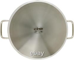 Commercial-Grade Stainless Steel Brazier with Lid, 8 Quart