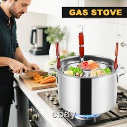 Commercial Pasta Pot, 19.5 Quart, Stainless Steel Pasta Cooker with Insert Strai