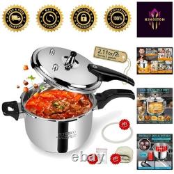 Compact 2 Quart Stainless Steel Pressure Cooker Fast Cooking & Safety Assured