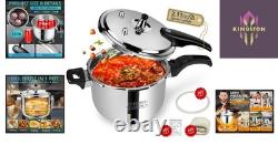 Compact 2 Quart Stainless Steel Pressure Cooker Fast Cooking & Safety Assured