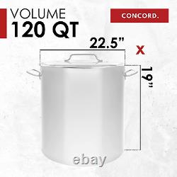 Concord 120 Quart Stainless Steel Stock Pot Cookware