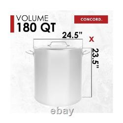 Concord 180 Quart Stainless Steel Stock Pot Cookware 180-Quart