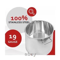 Concord 180 Quart Stainless Steel Stock Pot Cookware 180-Quart