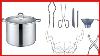 Concord 20 Quart Stainless Steel Canning Pot Set Includes Canning Rack Tongs Jar Lifter Funnel