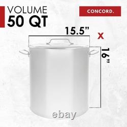 Concord 50 Quart Stainless Steel Stock Pot Cookware 50-Quart